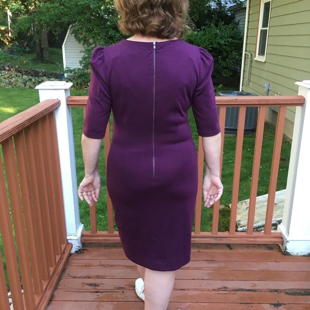 Banana Republic 3/4 sleeve purple dress - Picture 2 of 3